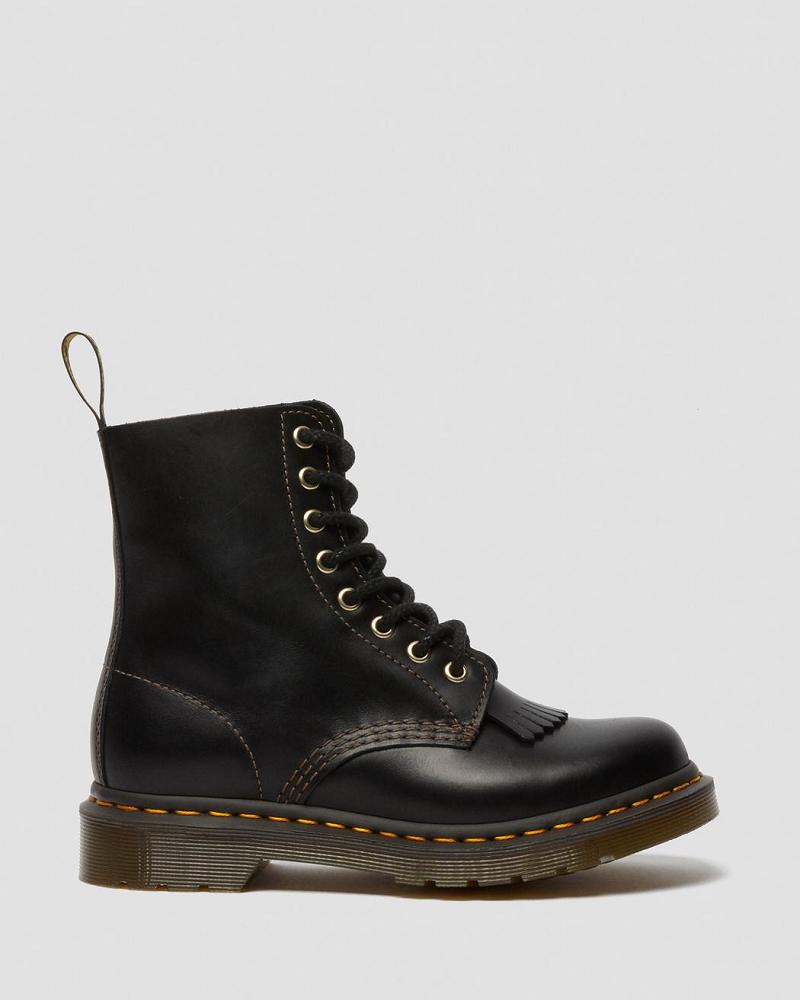 Dr Martens 1460 Pascal Abruzzo Leren Enkellaars Dames Zwart | NL 8TCE